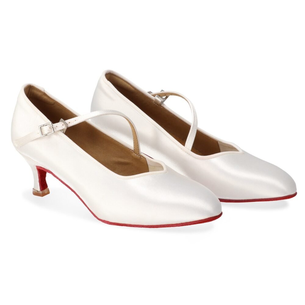 BD 138 Red Sole Satin White  (5cm/6,5cm) - Image 2