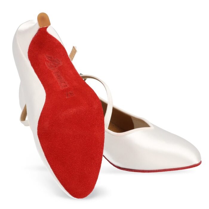 BD 138 Red Sole Satin White  (5cm/6,5cm)